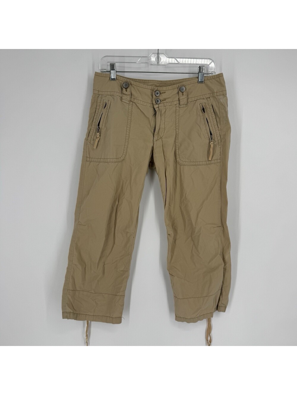 Vintage 90s y2k American Eagle crop capri pants 6 khaki cargo utility hiking
